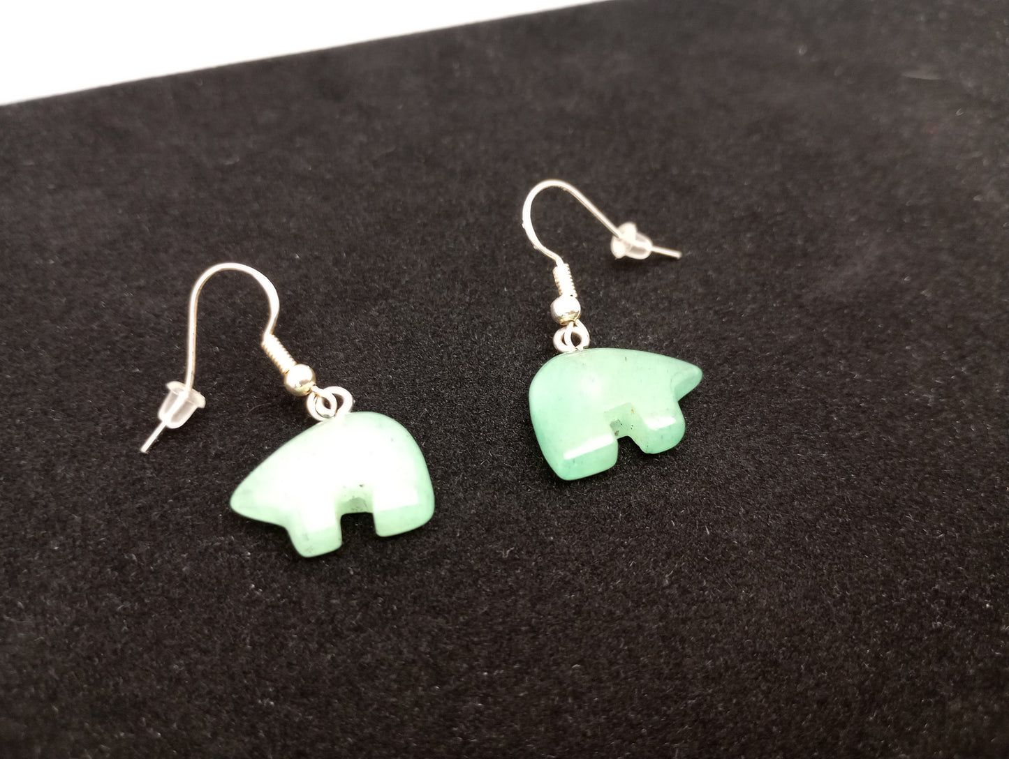 Green Aventurine and Sterling Silver Earrings