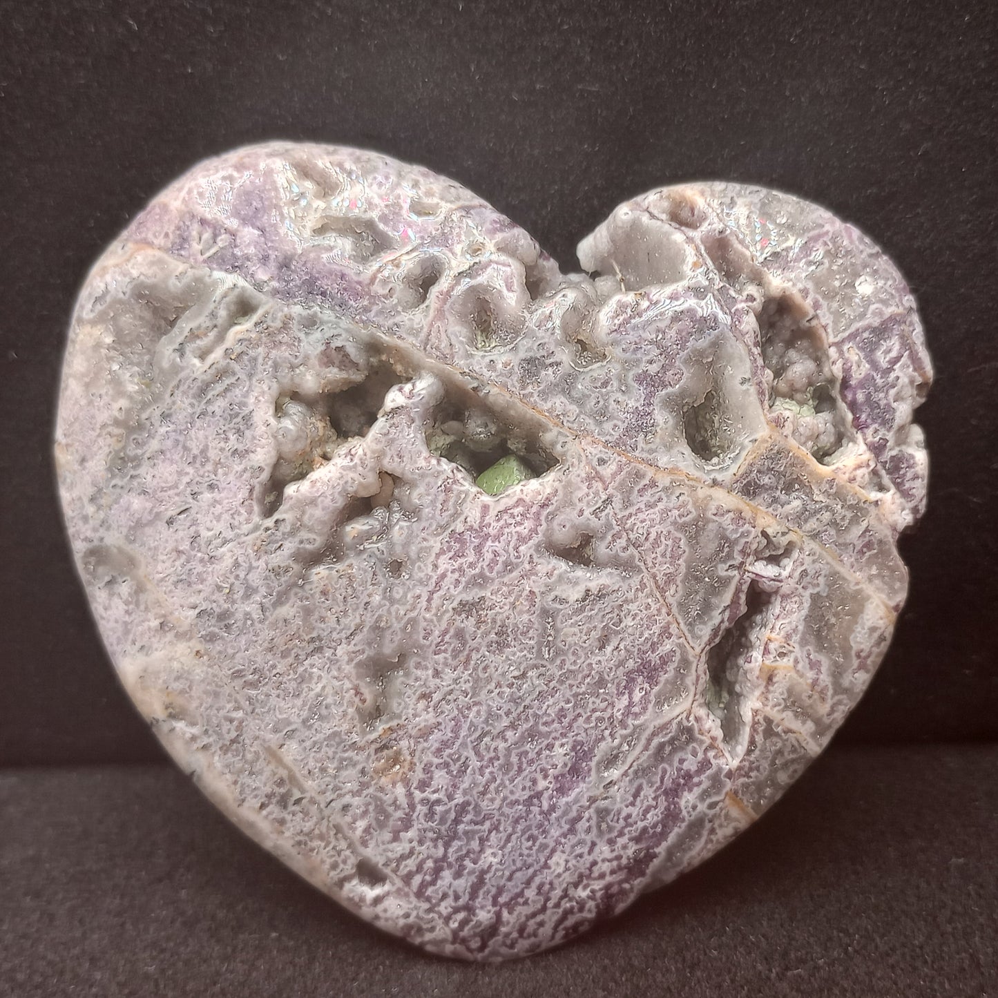 Crystal Heart // Druzy Spheralite Heart