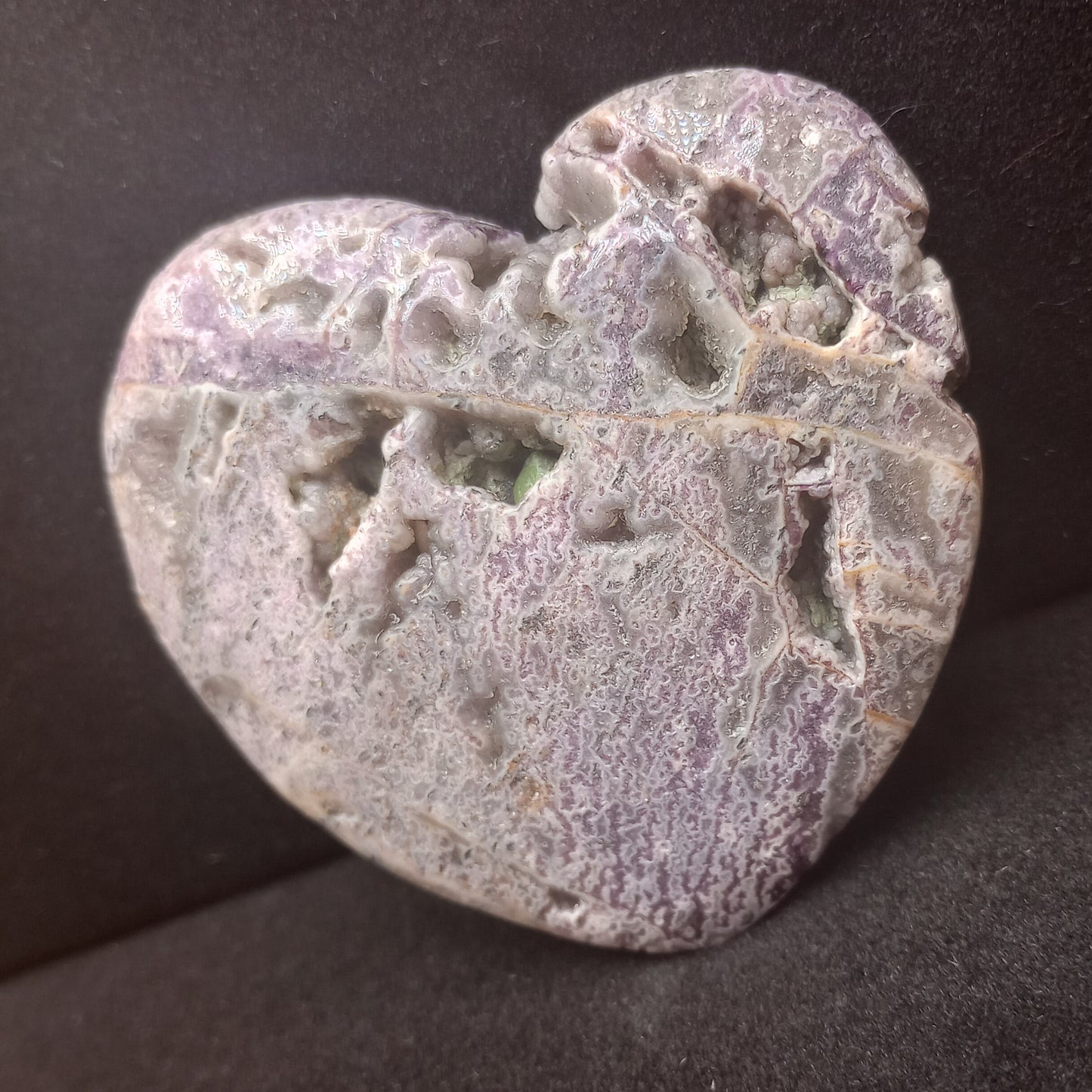 Crystal Heart // Druzy Spheralite Heart